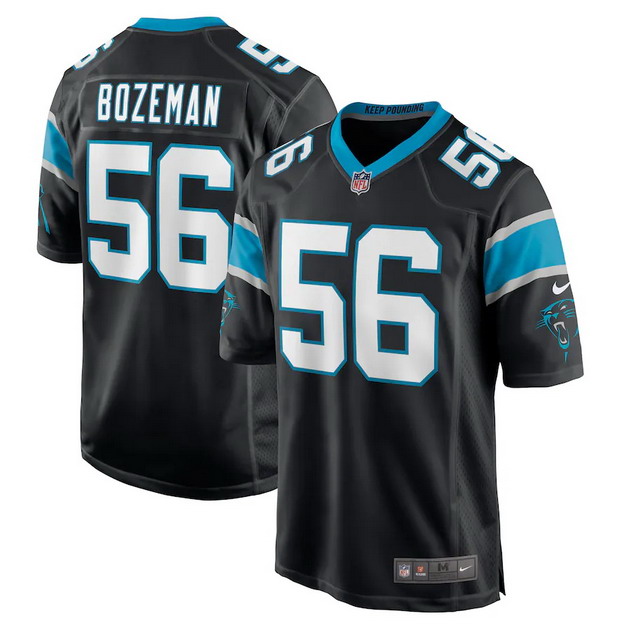 mens nike bradley bozeman black carolina panthers game player jersey